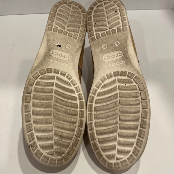 Crocs Disney Mickey Mouse Women’s Tan Canvas Slip On Shoes Loafers Shoes Size 10 - Picture 11 of 15